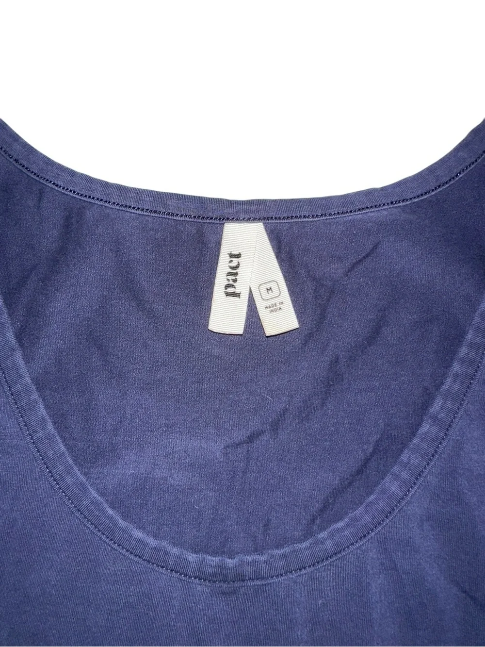 Pact Organic Cotton Sleeveless Navy Maternity Midi Tank Dress MEDIUM - Picture 4 of 6